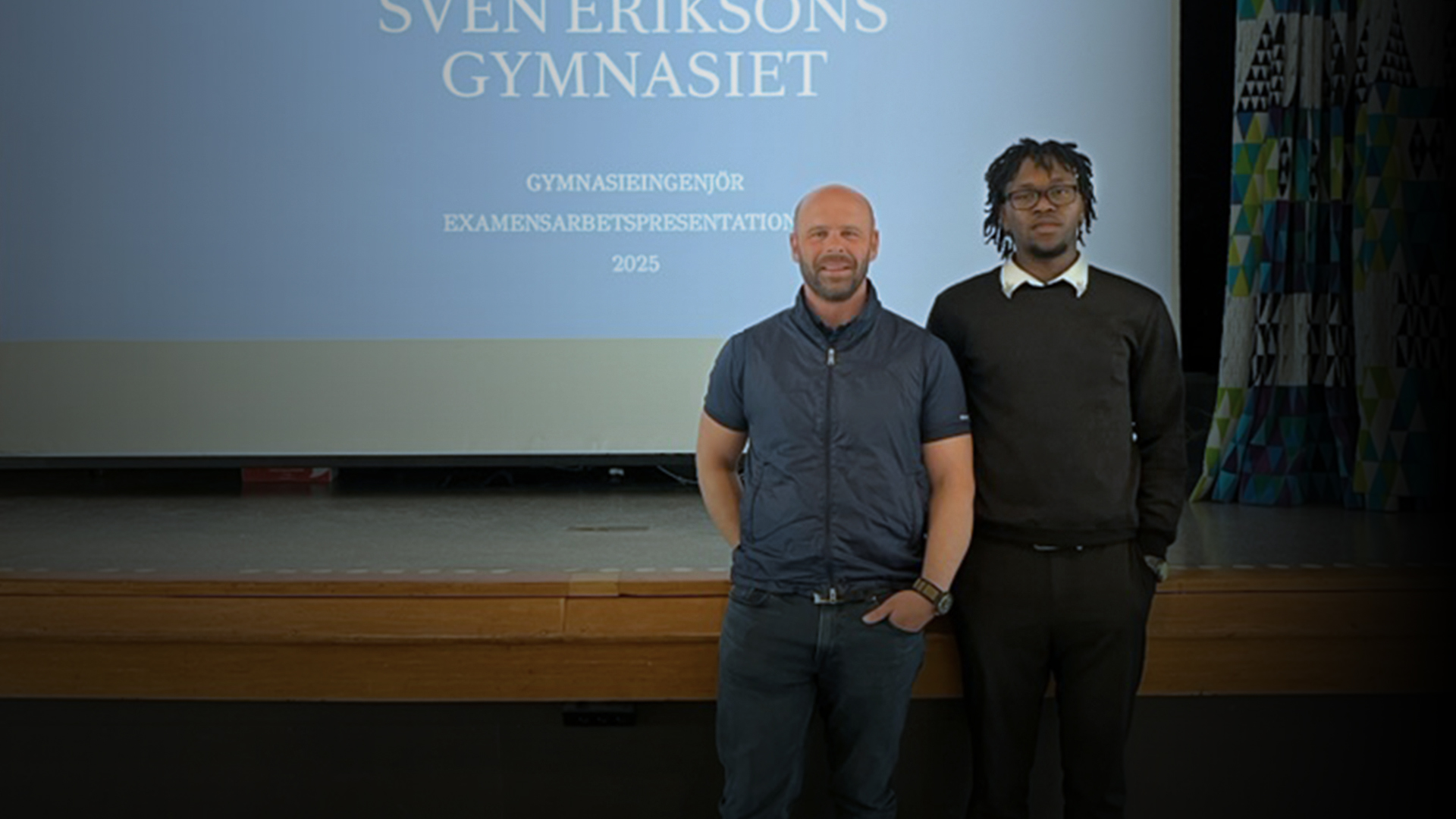 Andreas Riedel, Hydria Water, med Richard Olowu från Sven Ericsson-gymnasiet.